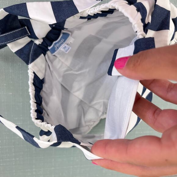 Jacadi Paris Striped Bubble Shortall Romper Set 3 Months - Picture 7 of 13